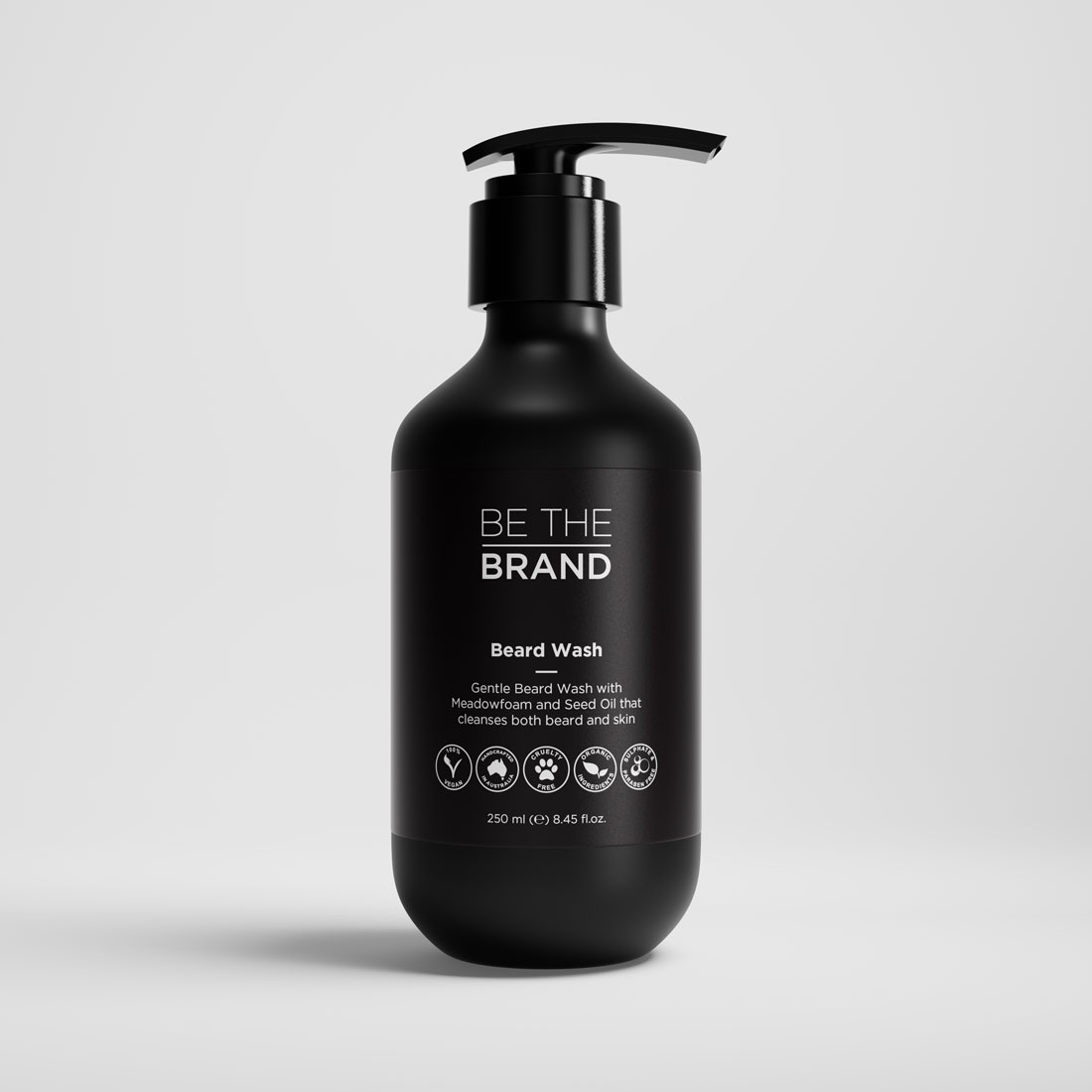 007 Matte Black 250ml f V4 BEARD WASH Front [1 1] assemble 2025 02 04 14 56 00000
