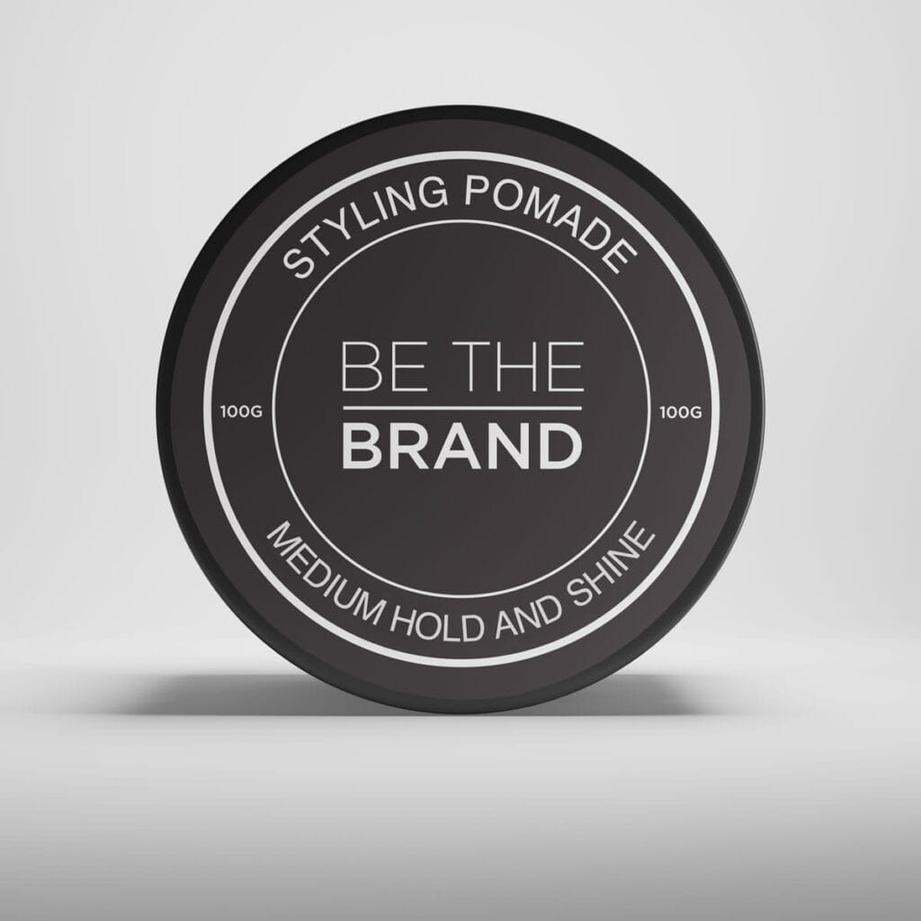 Black styling pomade hair product medium hold high shine