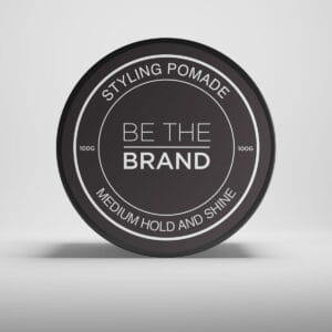 Black styling pomade hair product medium hold high shine